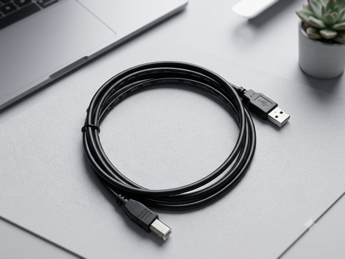 كابل USB إلى USB Type-B (كابل الطابعات)