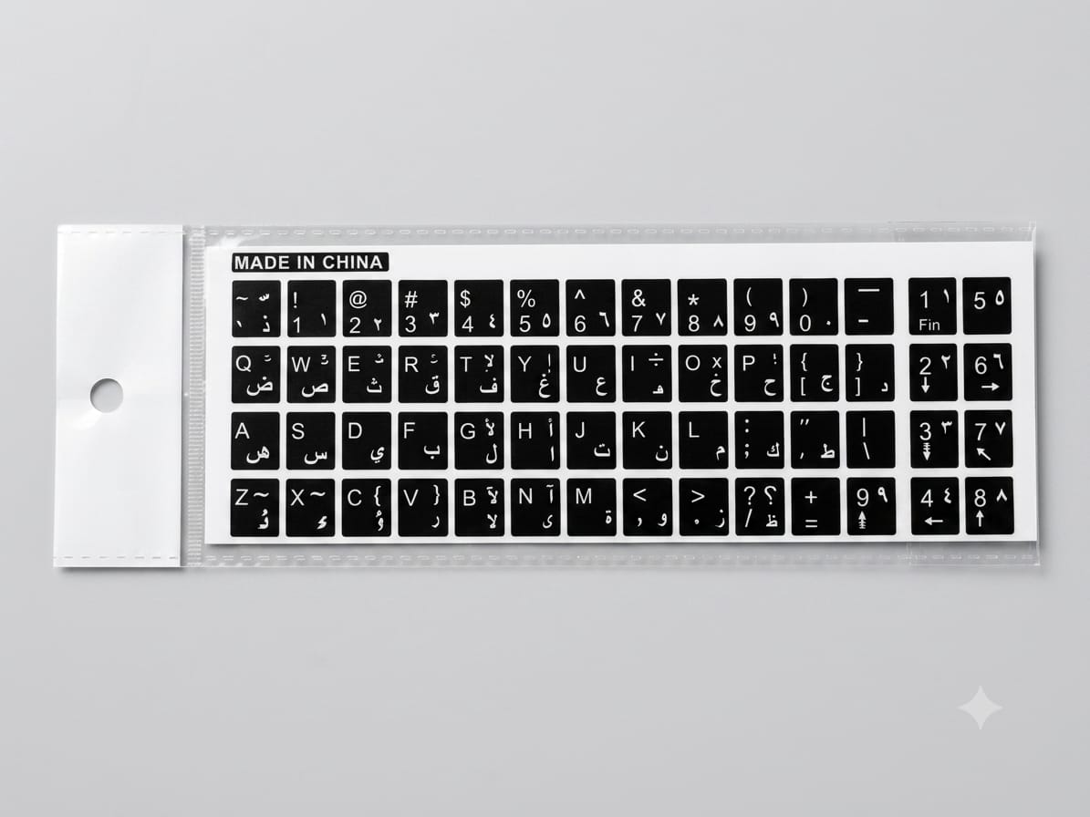ملصقات حروف عربية للكيبورد (Keyboard Arabic Stickers)