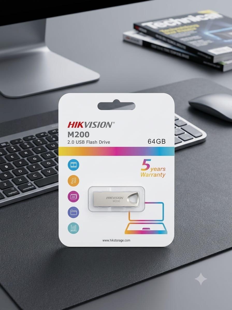 فلاش ميموري Hikvision M200 USB 2.0 – سعة 64GB
